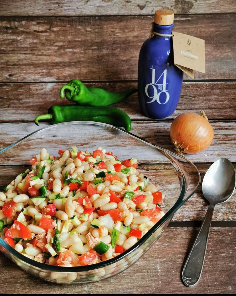 Ensalada de judias blancas con Aove Hojiblanca (Frasca Bluu)